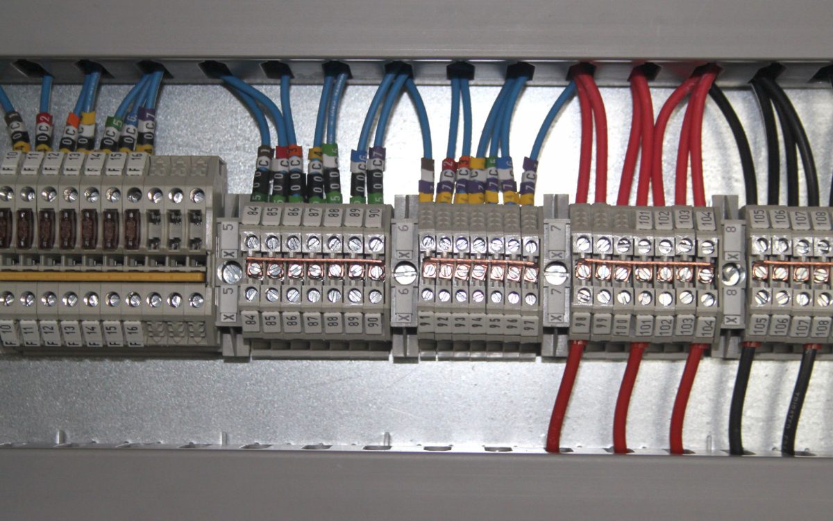 Close up of electrical connections